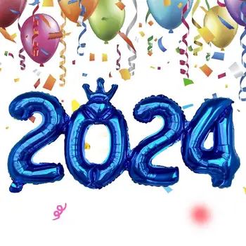 2024 Numara Folyo Balonlar 16 İnç Altın Gümüş Gül Altın 2024 Mezuniyet Süslemeleri Sınıfı 2024 Arifesi Parti Malzemeleri Yıldönümü