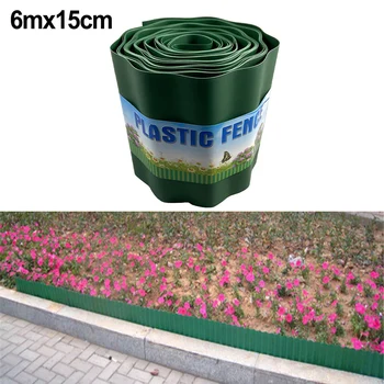6M Bahçe Çim Kenar Sınır Esnek Çim Bitki Çiçek Çit Yolu Peyzaj Oluklu Plastik Çit Açık Yaşam Malzemeleri