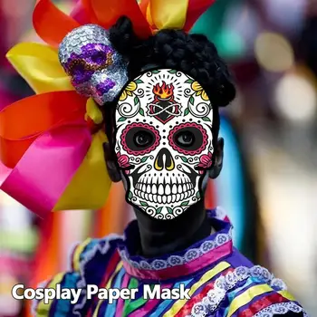 6 adet Cadılar Bayramı Masquerade yüz kapatma Ev Noel Akşam Balo Balo Parti yüz kapatma Cosplay Sahne Dekoratif Aksesuarları