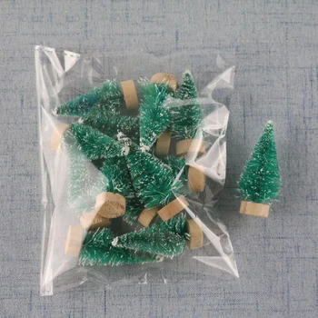 12 ADET Mini Noel Ağacı Sisal İpek Sedir Masa Süslemeleri Küçük Noel Ağacı Altın Mini Ağaç Pencere DIY Navidad Ev Dekor