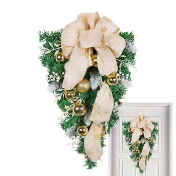 Noel Gözyaşı Çelenk Dekoratif Kapı İşareti Altın İlmek Topları Zarif Garland Gözyaşı yılbaşı dekoru malzemeleri