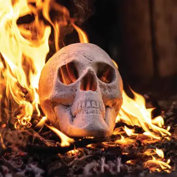 Korkunç Kafatası ateş çukuru Cadılar Bayramı Dekorasyon İnsan Kafatası dekorları Seramik Kafatasları İskelet Kafa Dekor ateş çukuru Şömineler