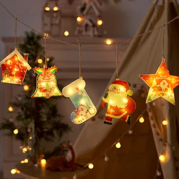 Noel Led ışıkları noel elemanları asılı enayi lamba noel pencere dekorasyonu Navidad yeni yıl hediye