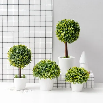 Modern Simüle Ağacı Mini bonsai saksısı Ağacı Taşınabilir Çiçek Saksı Süs Çiçek Dekor Bitki Ev Dekor Düğün Dekorasyon için