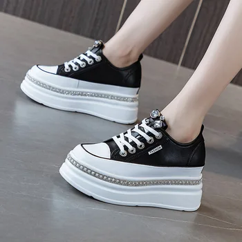 7cm Kalın Taban Ayakkabı 2023 Sonbahar Yeni Yüksek Rise Matsuke Öğrenci Kore Çok Yönlü Tek Astar kadın Ayakkabı Trendi