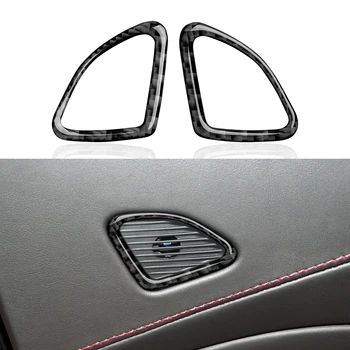 Karbon Fiber Araba Kapı Yan Tweeter Sticker Çıkartması İç ayar kapağı Chevrolet Corvette için C7 2014-2019 Aksesuarları
