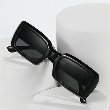 Retro UV400 jöle renk küçük dikdörtgen güneş gözlüğü mor güneş gözlüğü gözlük erkek tonları