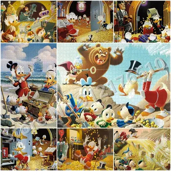 Donald Ördek 300/500/1000 Adet yap-boz Disney Karikatür Donald Ördek İstiyor Hazineleri Dekompresyon Eğitici Bulmacalar Oyuncaklar