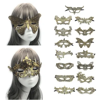 24 adet Bayan Parti Venedik Bar Masquerade Topu Maskesi Altın Dantel Rol Oynamak Seksi Göz Sahne Kadın Paskalya Cosplay