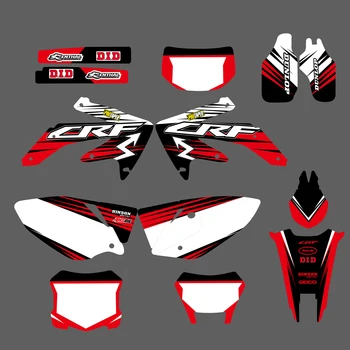 Motosiklet Tam Grafik Arka Plan çıkartma Honda CRF450X CRF 450X 2005-2016 2015 2014 dekorasyon çıkartması Özelleştirmek