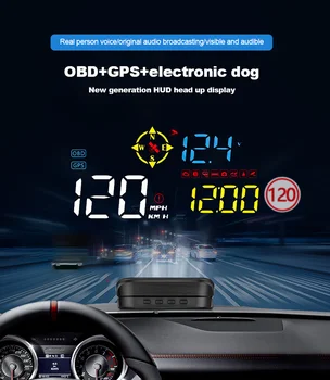 Araba Head-up Ekran Araba OBD Genel HUD Sürüş Bilgisayar Hız Göstergesi tahribatsız Modifikasyonu Akıllı Ekran