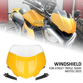 YENİ Sokak Üçlü 765RS 765 RS moto2 2023 Motosiklet Ön Cam Cam Güneşlik Rüzgar Ekran Koruyucu Spoiler Saptırıcı