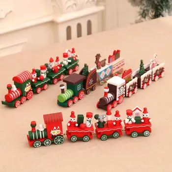 Ahşap Noel Tren Süsler Noel Kolye Merry Christmas Süslemeleri Ev İçin Xmas Navidad 2022 Yeni Yıl Dekor 2023