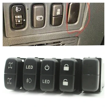 Araba ön arka Sis far ışık basma düğmesi çift anahtar anahtarı spot Bar anahtarı Mitsubishi Lancer EX Pajero V73 V93 V97