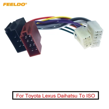 FEELDO 5 Adet Araba Stereo Dönüşüm Fişi Kablo Demeti Adaptörü Toyota Lexus Için ISO CD Radyo Orijinal Kafa Üniteleri Kablo