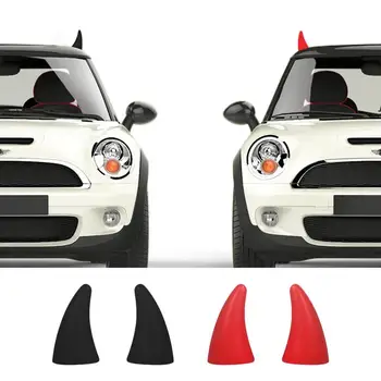 Araba Çatı Dekorasyon 3D Stereo Araba Sticker Sevimli Araba Modifiye Boynuz Şeytan Dekoratif Lamine Çatı Dekorasyon Araba Aksesuarları