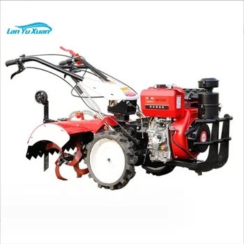 motoculteur tarım tarım makineleri 4 tekerlekten çekiş bahçe 10 12 4WD powered yeke kültivatör