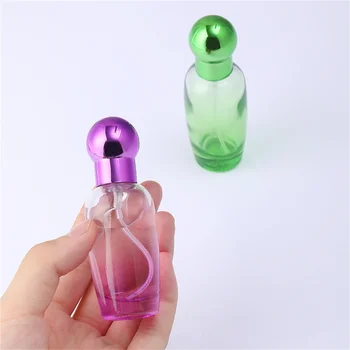 Silindirik Parfüm Dağıtıcı Seyahat Alt şişe Doldurulabilir Konteyner Taşınabilir Parfüm Şişesi Degrade Renkli Cam Şişe