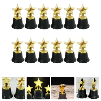 12 Adet Minyatür Yıldız Kupa Çocuk Futbol Madalya Çocuklar Kupa Plastik zarif Ödül Trophys kupası