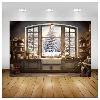 SHUOZHIKE Noel Günü Şömine Fotoğraf Arka Planında Yeni Yıl Şeker Bacaları Mağaza Topu Pencere Stüdyo Arka Plan WW-55