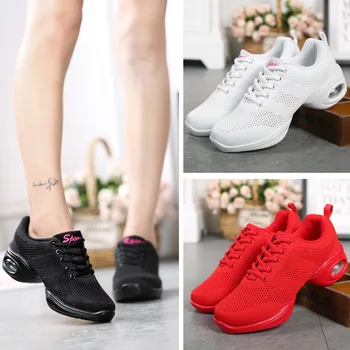 Kadın Dans Ayakkabıları Kadın Caz Dans Sneakers Salsa Balo Salonu Modern Ayakkabı Rahat Kanvas Botlar Kızlar Spor Bayanlar Hip Hop Ayakkabı