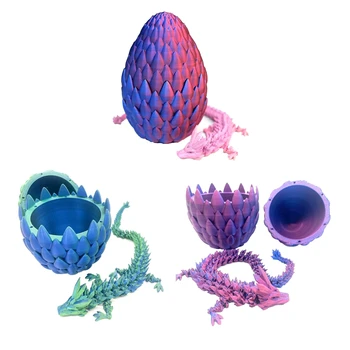Ejderha Yumurtası-Esnek İnci Parlak Ejderhalı Sürpriz Yumurta Süsleri, 3D Baskılı Hediye.Çocuklar için, arkadaş Dayanıklı Kolay Kurulum