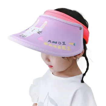 Çocuk Erkek Kız Ayarlanabilir Uv Koruma vizör kapağı Boş Üst Kapağı plaj şapkası güneş şapkası