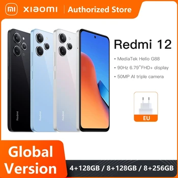 Xiaomi Redmi 12 Küresel Sürüm 128GB / 256GB ROM MediaTek Helio G88 6.79 