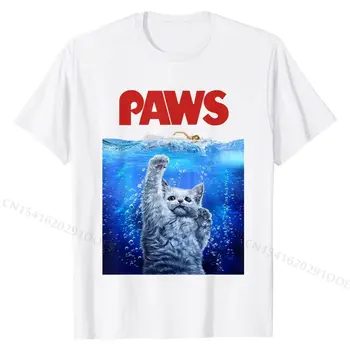 T-Shirt, Beyaz Siyam Kedisi Tehdit Derin Deniz, PAWS Marka 3D Baskılı Üst T-Shirt Pamuk Yetişkin Üstleri T Shirt Avrupa