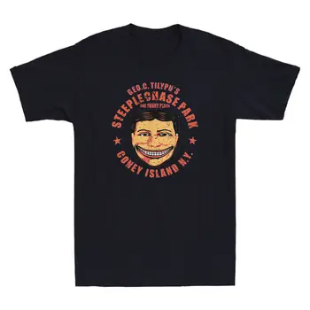 Engelli Park Coney Adası Eğlence Parkı Komik Meme Vintage erkek tişört