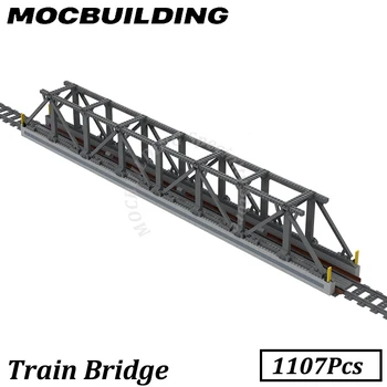 Tren Köprüsü Modeli Demiryolu Aksesuarları Ekran Moc Yapı Taşı Modeli Seti Köprü DIY Tuğla Oyuncak Hediye