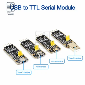 CH343G USB UART TTL Seri Haberleşme Modülü Mikro / Mini / Tip-A / Tip-C Portu Minyatür Yüksek Baud Hızı İletim