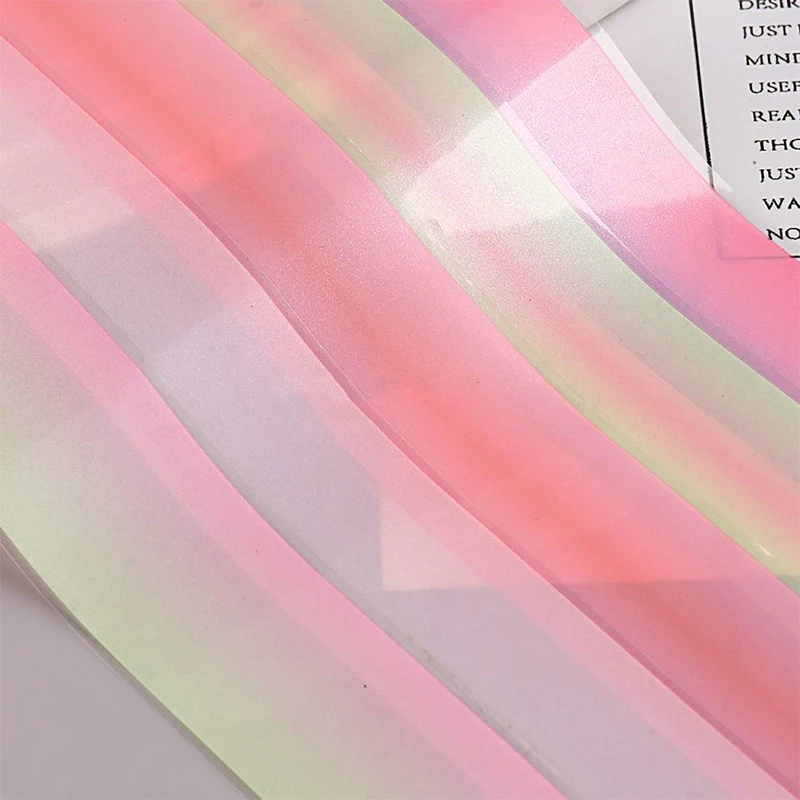 10 Adet Renkli Degrade Floresan Yıldızlı Gökyüzü Nail Art Etiketler Folyo Transferi Çıkartmaları Manikür Starlight Kağıt DIY Dekorları Görüntü 3