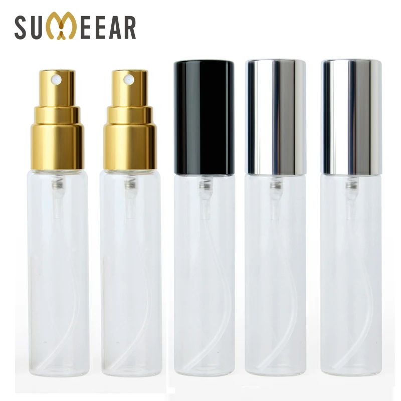 100 Adet/grup 10ml Taşınabilir Parfüm Şişesi Sprey Seyahat Parfüm Hediye Örnek Mini Şişe Parfüm Makyaj Containrs Görüntü 0