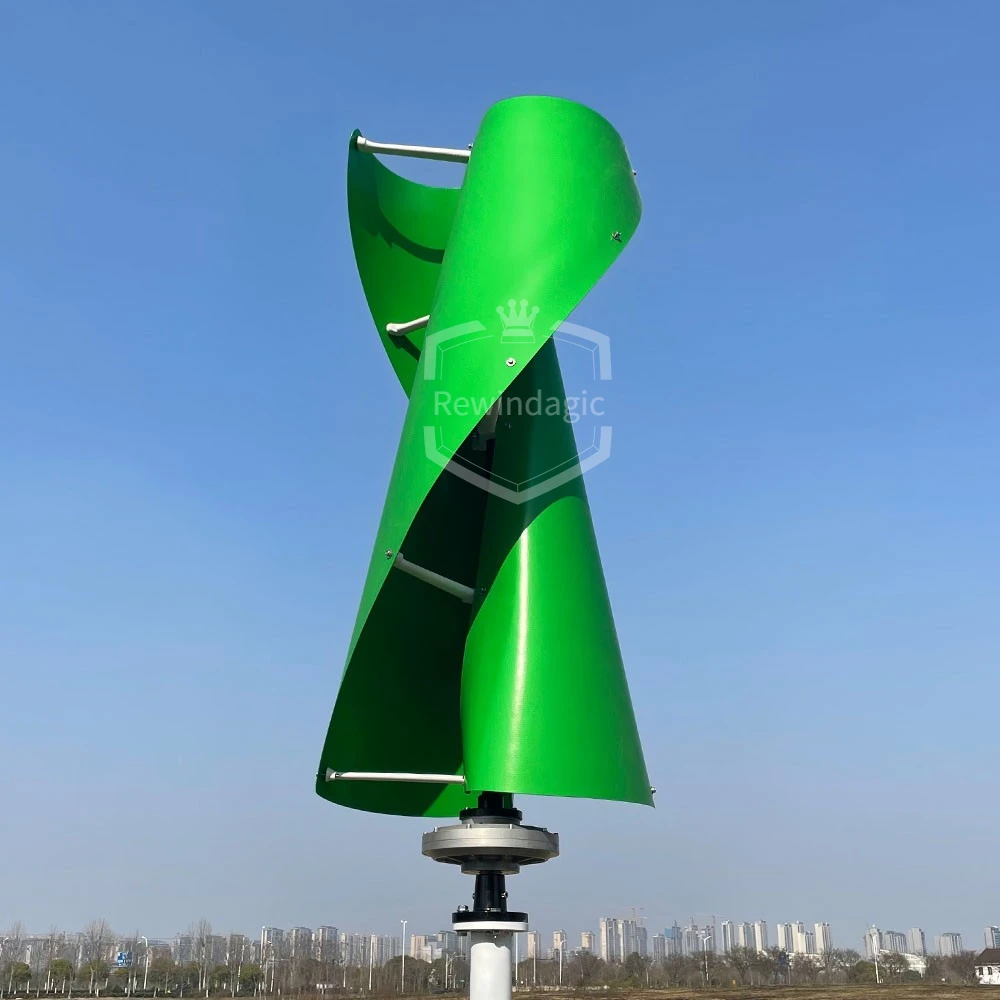 10000W Dikey Rüzgar rüzgar türbini Jeneratör Fırıldak Ücretsiz MPPT Şarj Regülatörü ve şebekeden bağımsız invertör Ev Kullanımı İçin Görüntü 1
