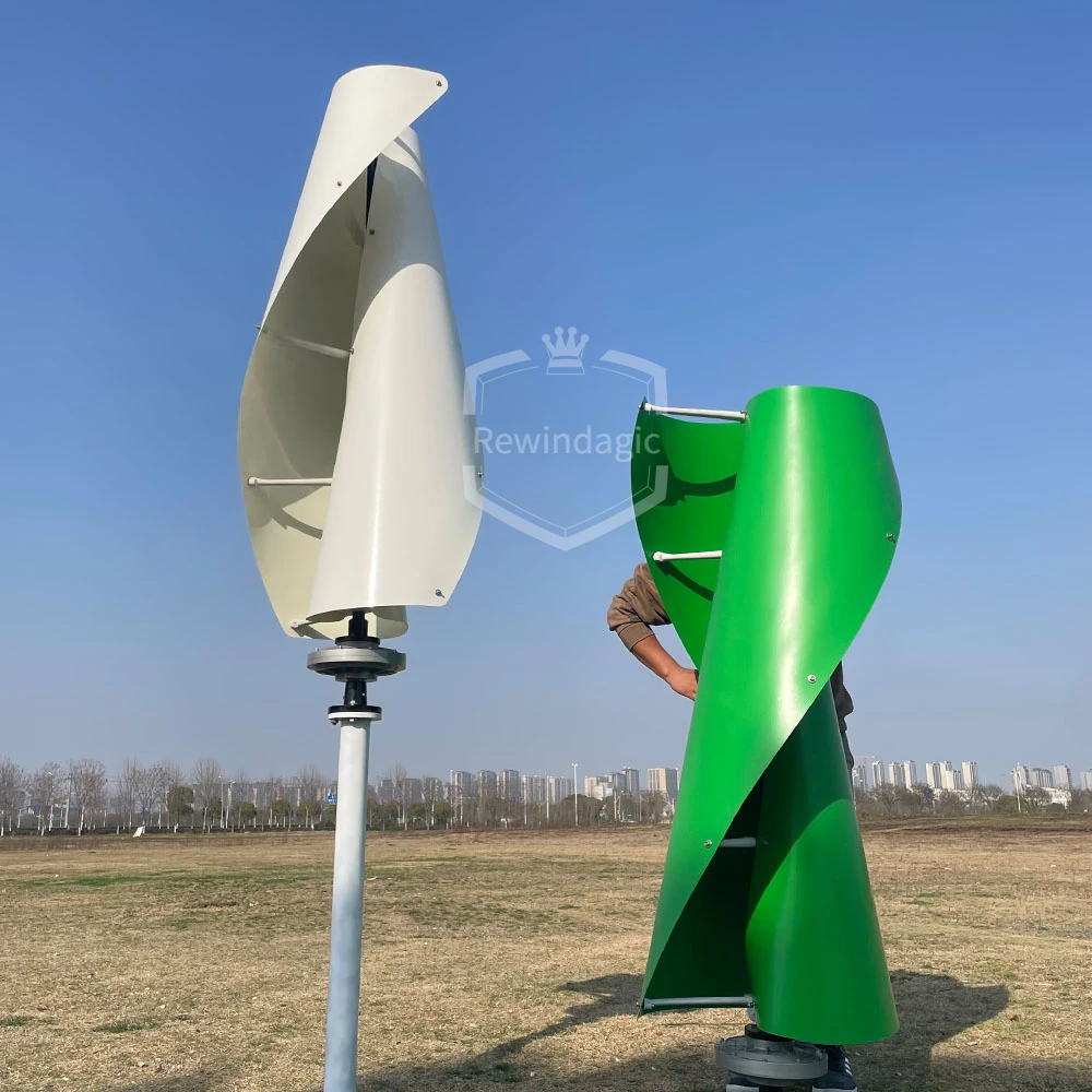 10000W Dikey Rüzgar rüzgar türbini Jeneratör Fırıldak Ücretsiz MPPT Şarj Regülatörü ve şebekeden bağımsız invertör Ev Kullanımı İçin Görüntü 5