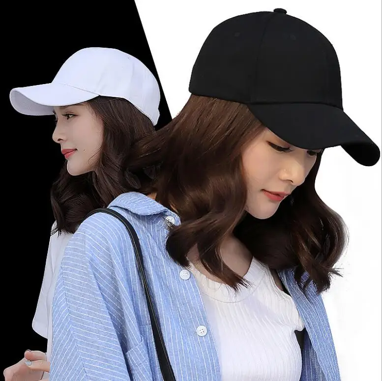 2023 Yeni Ayarlanabilir Beyzbol Kapaklar yazlık şapkalar Kadınlar Düz Renk Kapaklar Görüntü 2