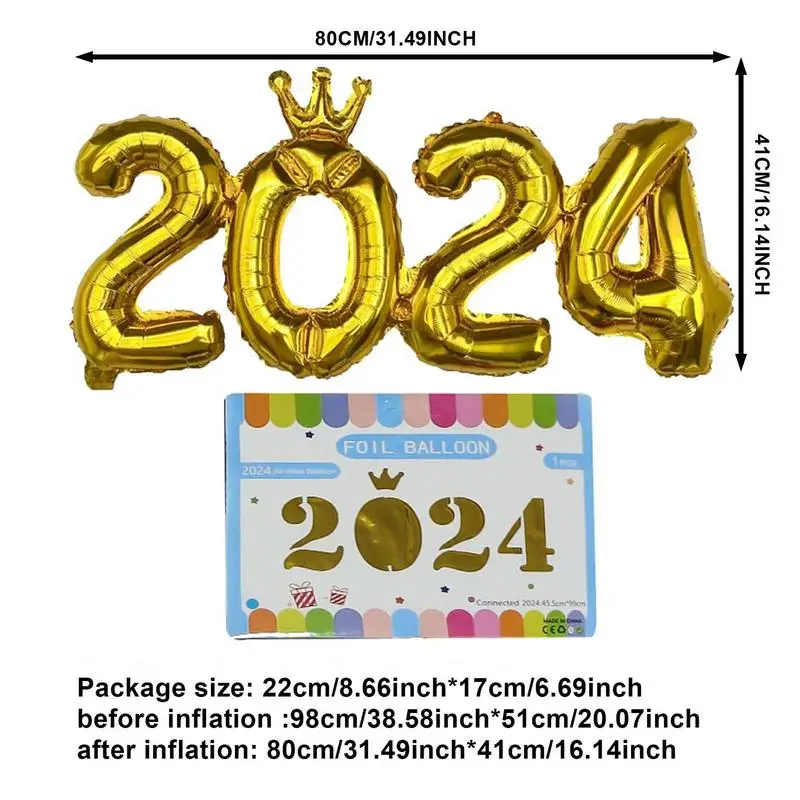 2024 Numara Folyo Balonlar 16 İnç Altın Gümüş Gül Altın 2024 Mezuniyet Süslemeleri Sınıfı 2024 Arifesi Parti Malzemeleri Yıldönümü Görüntü 5