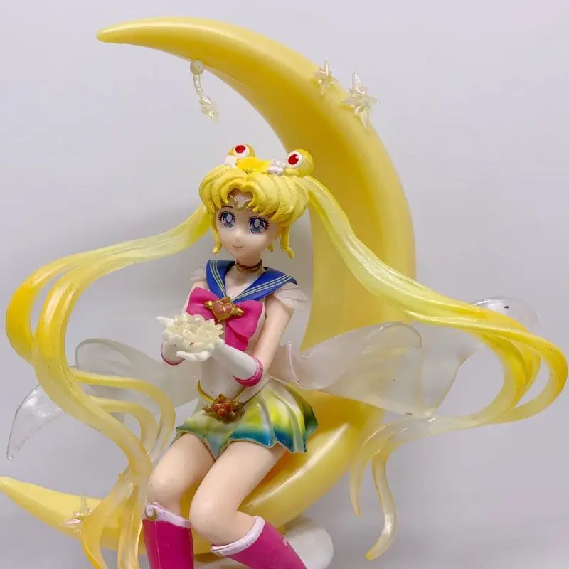 20cm Anime Sailor Moon Tsukino Usagi Pvc Model Ay Tavşan Sailor Moon Sıfır Şekil çizgi film karakteri Koleksiyonu Oyuncak Hediyeler Görüntü 1