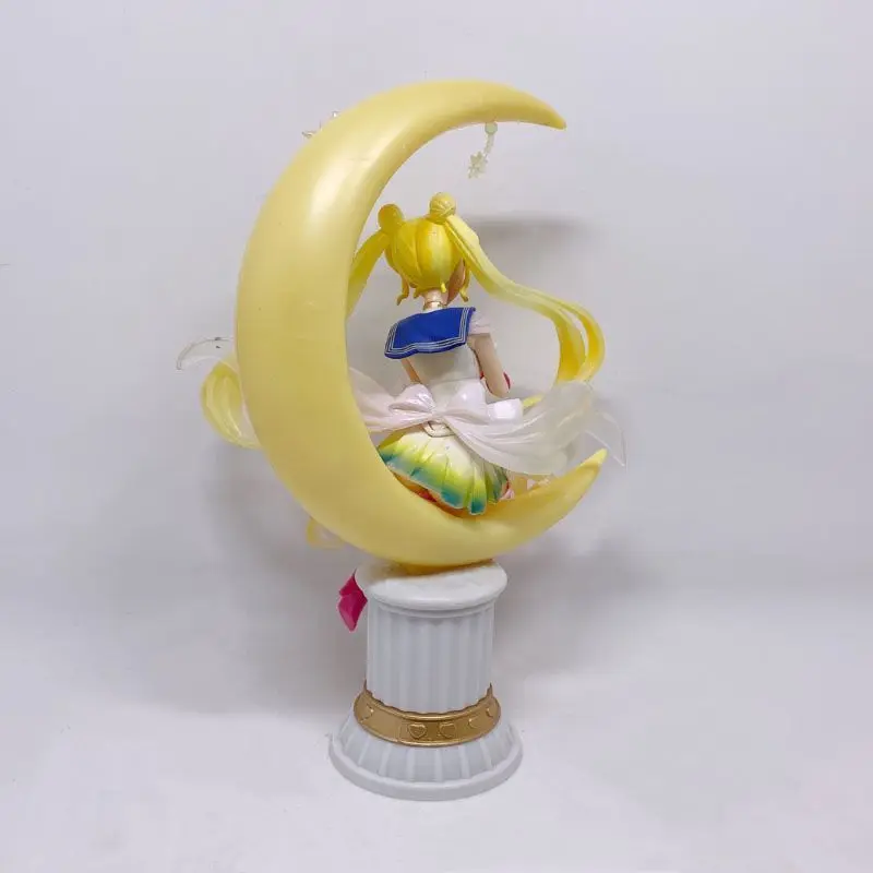 20cm Anime Sailor Moon Tsukino Usagi Pvc Model Ay Tavşan Sailor Moon Sıfır Şekil çizgi film karakteri Koleksiyonu Oyuncak Hediyeler Görüntü 3