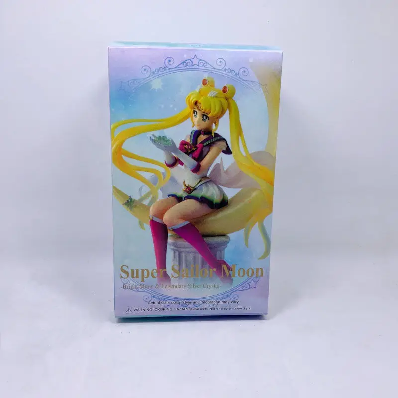20cm Anime Sailor Moon Tsukino Usagi Pvc Model Ay Tavşan Sailor Moon Sıfır Şekil çizgi film karakteri Koleksiyonu Oyuncak Hediyeler Görüntü 5