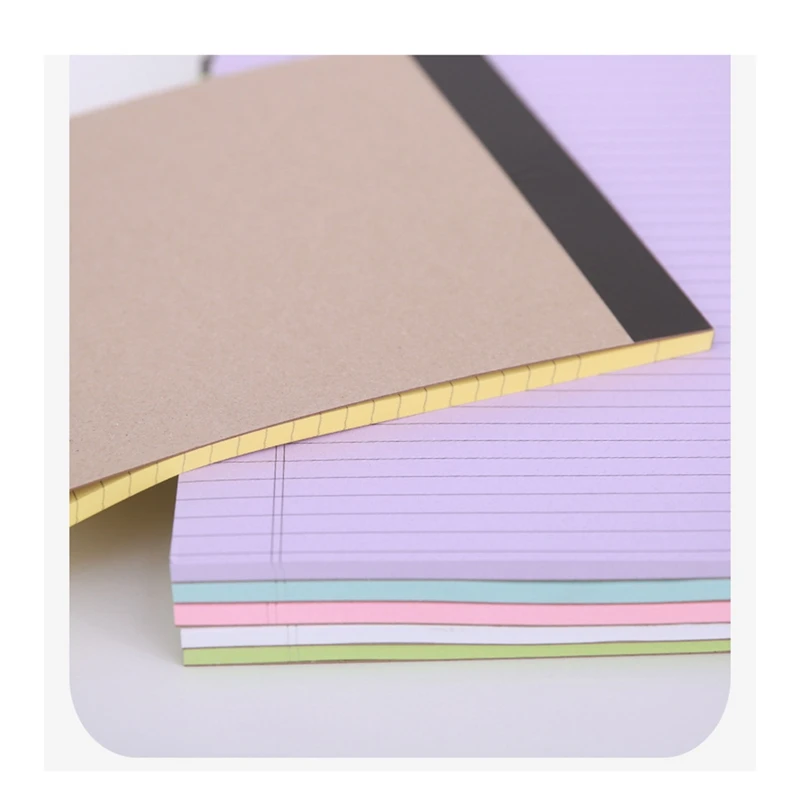 50 Yaprak / Ped, 6 Ped/Paket Yazma not defteri Kağıt Beyaz ve Sarı ve Pembe ve Yeşil ve Mavi ve Mor Görüntü 1