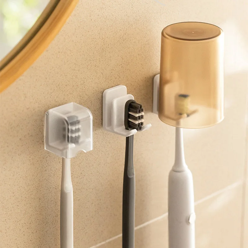 Asılı Depolama Ev Bardak Tutucu Diş Fırçası tozluk Banyo Malzemeleri Tuvalet Yıkama Fincan Elektrikli Diş Fırçası Tutucu Görüntü 0