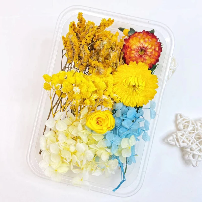 DIY Kurutulmuş Çiçek Yaprakları Yapmak için cep telefonu kılıfı Mum El Yapımı El Sanatları Epoksi Reçine Kolye Kolye Takı Kutulu Dekor Görüntü 1