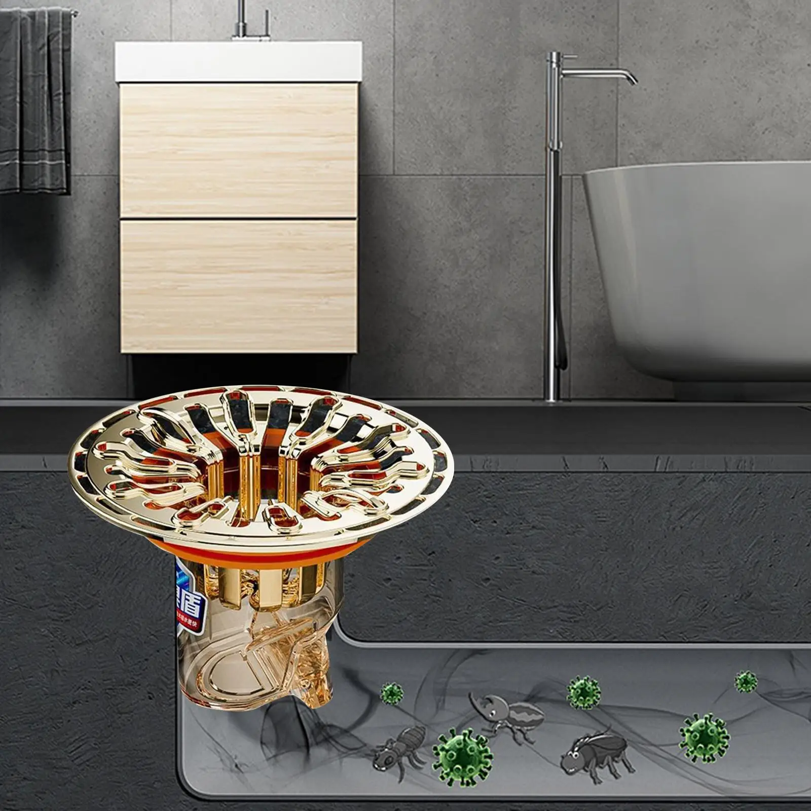 Duş Çamaşır Mutfağı için Kokusuz Yer Sifonu Sızdırmazlık Kapağı Tahliye Tapası Görüntü 1