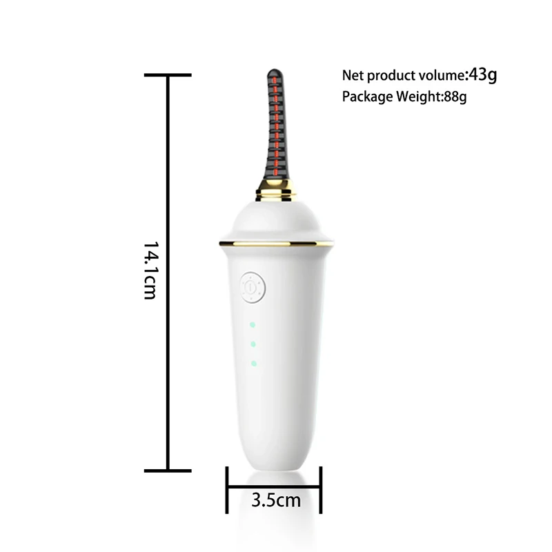 Elektrikli ısıtmalı kirpik kıvırıcı hızlı ısıtma doğal kirpik kıvırıcı uzun ömürlü makyaj USB şarj edilebilir Kirpik kıvırıcı Görüntü 1