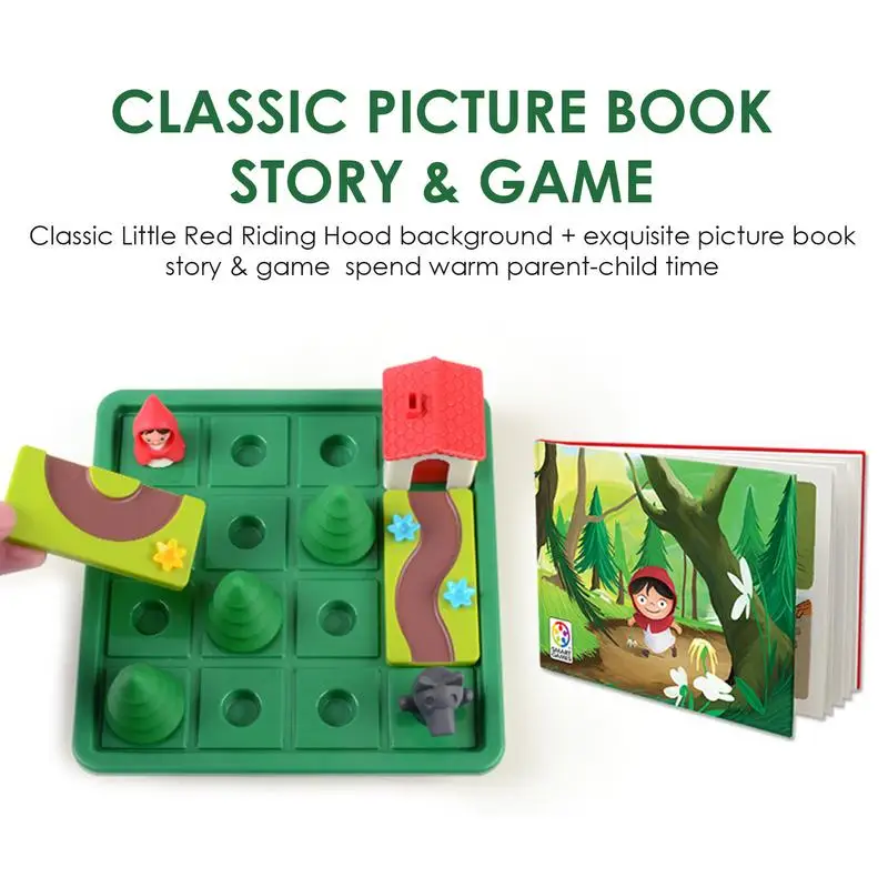 Küçük Kırmızı Başlıklı kız Akıllı IQ Meydan Okuma Tahta Oyunları Bulmaca Oyuncaklar Çocuklar İçin İngilizce Çözümü İle Speelgoed Brinquedo Oyun51 Görüntü 4