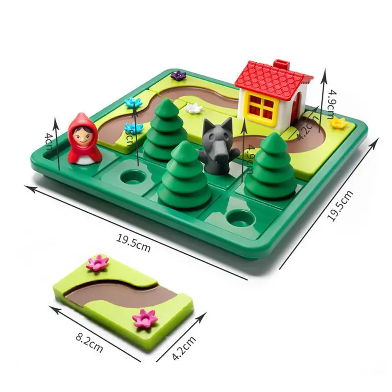 Küçük Kırmızı Başlıklı kız Akıllı IQ Meydan Okuma Tahta Oyunları Bulmaca Oyuncaklar Çocuklar İçin İngilizce Çözümü İle Speelgoed Brinquedo Oyun51 Görüntü 5