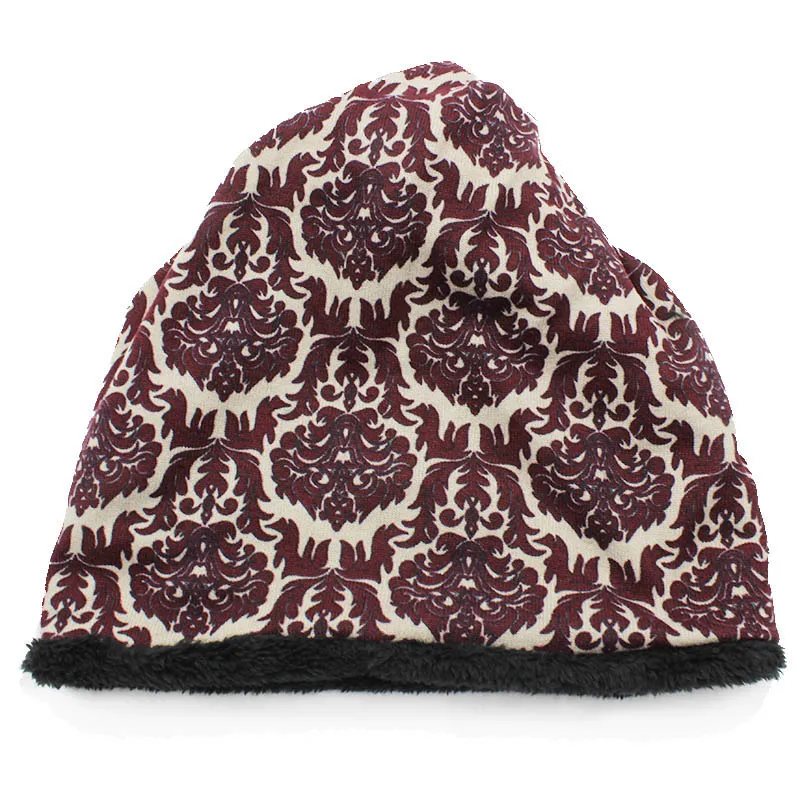 LOVINGSHA Sıcak Bayanlar Skullies Beanies Moda Marka Sonbahar Kış Vintage Tasarım İşlevli Şapkalar Kadınlar Kız Eşarp HT059 Görüntü 2