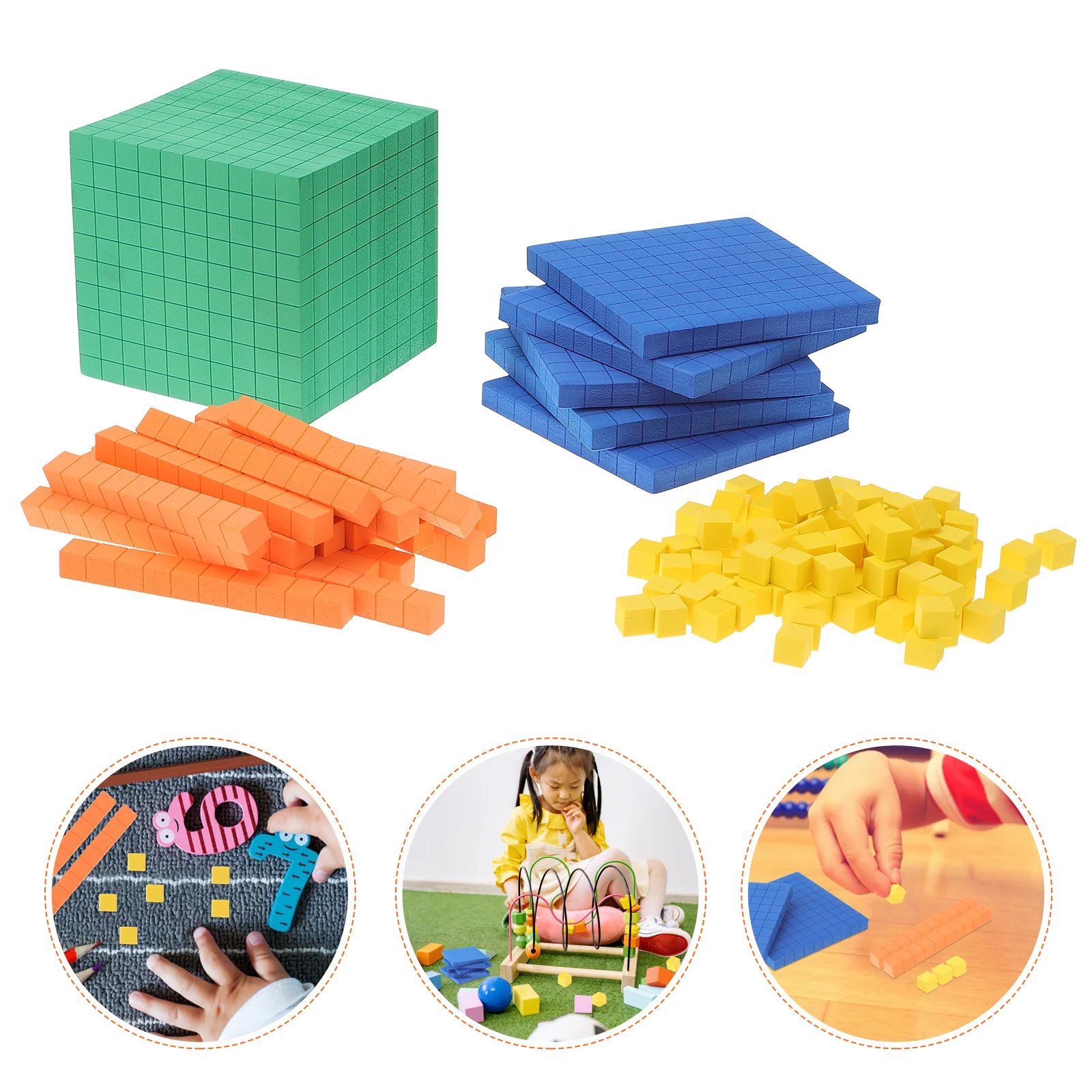 Matematik Blokları Sayma Küpleri Oyuncak Çocuk Eğitim Üssü Manipulatives On Oyuncaklar Oyuncak Sayaçları Değer Yeri Küp Bağlama Seti Görüntü 0